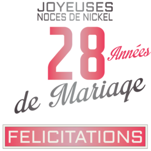 28 ans de mariage : noces de nickel symboles et idées originales de fête