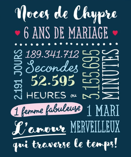 Noce de chypre : signification et idées cadeaux pour 6 ans de mariage